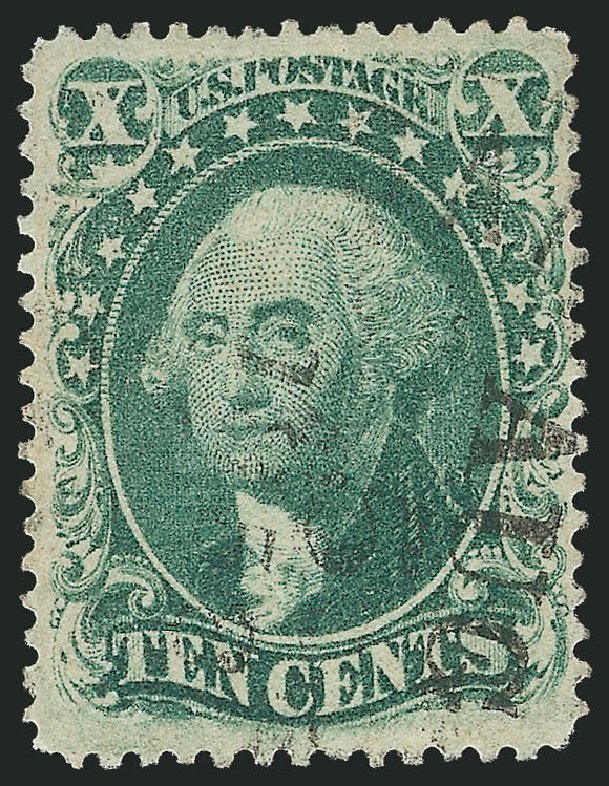 Prices of US Stamp Scott Catalogue 33 - 1857 10c Washington. Robert Siegel Auction Galleries, Oct 2008, Sale 963, Lot 386