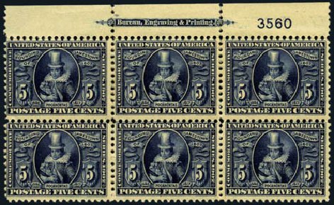 US Stamps Prices Scott Catalog # 330 - 1907 5c Jameston Exposition. Harmer-Schau Auction Galleries, Oct 2012, Sale 95, Lot 238