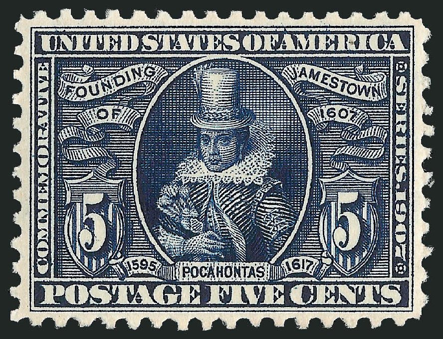 Value of US Stamp Scott Catalogue 330: 5c 1907 Jameston Exposition. Robert Siegel Auction Galleries, Dec 2010, Sale 1000, Lot 1199