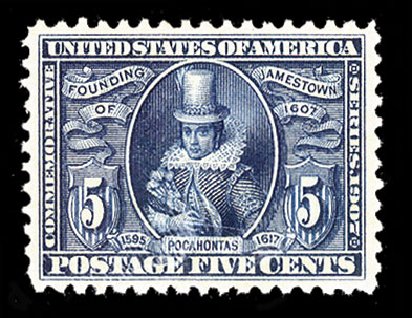 Costs of US Stamp Scott # 330: 5c 1907 Jameston Exposition. Cherrystone Auctions, Jul 2010, Sale 201007, Lot 51