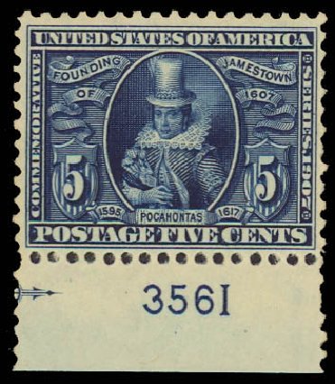 Costs of US Stamps Scott Catalog #330 - 5c 1907 Jameston Exposition. Daniel Kelleher Auctions, Jun 2012, Sale 630, Lot 1744