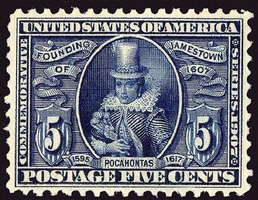 US Stamps Value Scott Catalog # 330 - 5c 1907 Jameston Exposition. Spink Shreves Galleries, Jan 2014, Sale 146, Lot 362