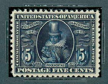 Value of US Stamp Scott 330: 1907 5c Jameston Exposition. Matthew Bennett International, Oct 2007, Sale 322, Lot 2173
