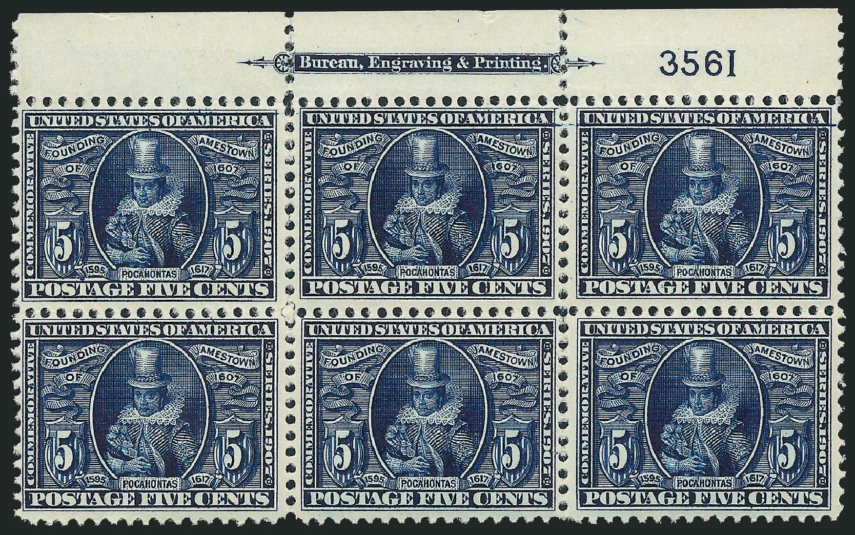 Prices of US Stamps Scott Catalogue # 330 - 5c 1907 Jameston Exposition. Robert Siegel Auction Galleries, Sep 2009, Sale 976, Lot 1913