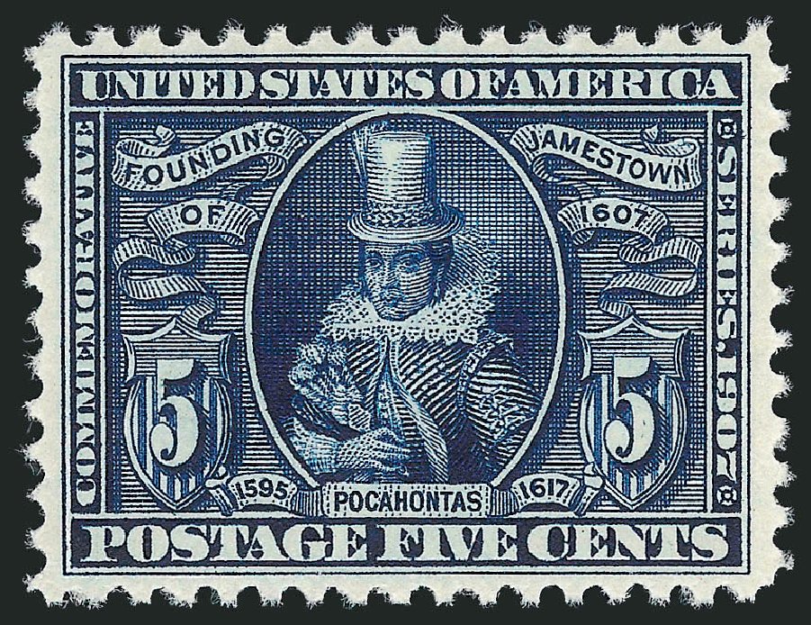 Prices of US Stamps Scott Catalog # 330: 1907 5c Jameston Exposition. Robert Siegel Auction Galleries, Dec 2009, Sale 982, Lot 5723