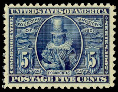 US Stamps Prices Scott Catalog 330 - 1907 5c Jameston Exposition. Daniel Kelleher Auctions, Mar 2013, Sale 635, Lot 446