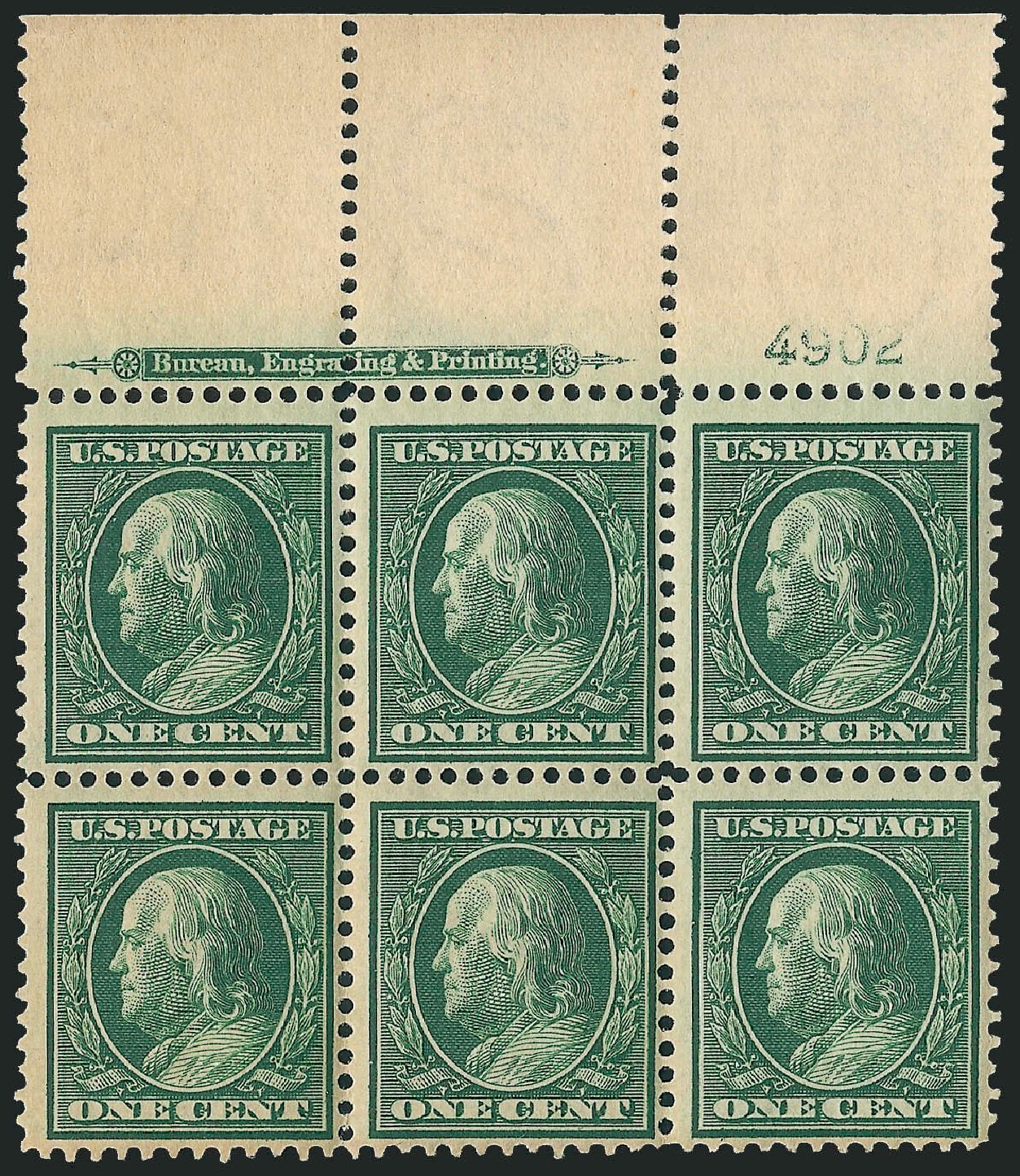 US Stamp Price Scott # 331: 1908 1c Franklin. Robert Siegel Auction Galleries, Apr 2009, Sale 971, Lot 1398