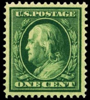 Prices of US Stamps Scott # 331: 1c 1908 Franklin. Harmer-Schau Auction Galleries, Feb 2012, Sale 92, Lot 1090