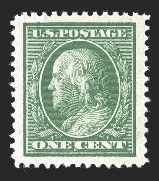US Stamp Values Scott 331 - 1c 1908 Franklin. Spink Shreves Galleries, Jul 2012, Sale 140, Lot 222