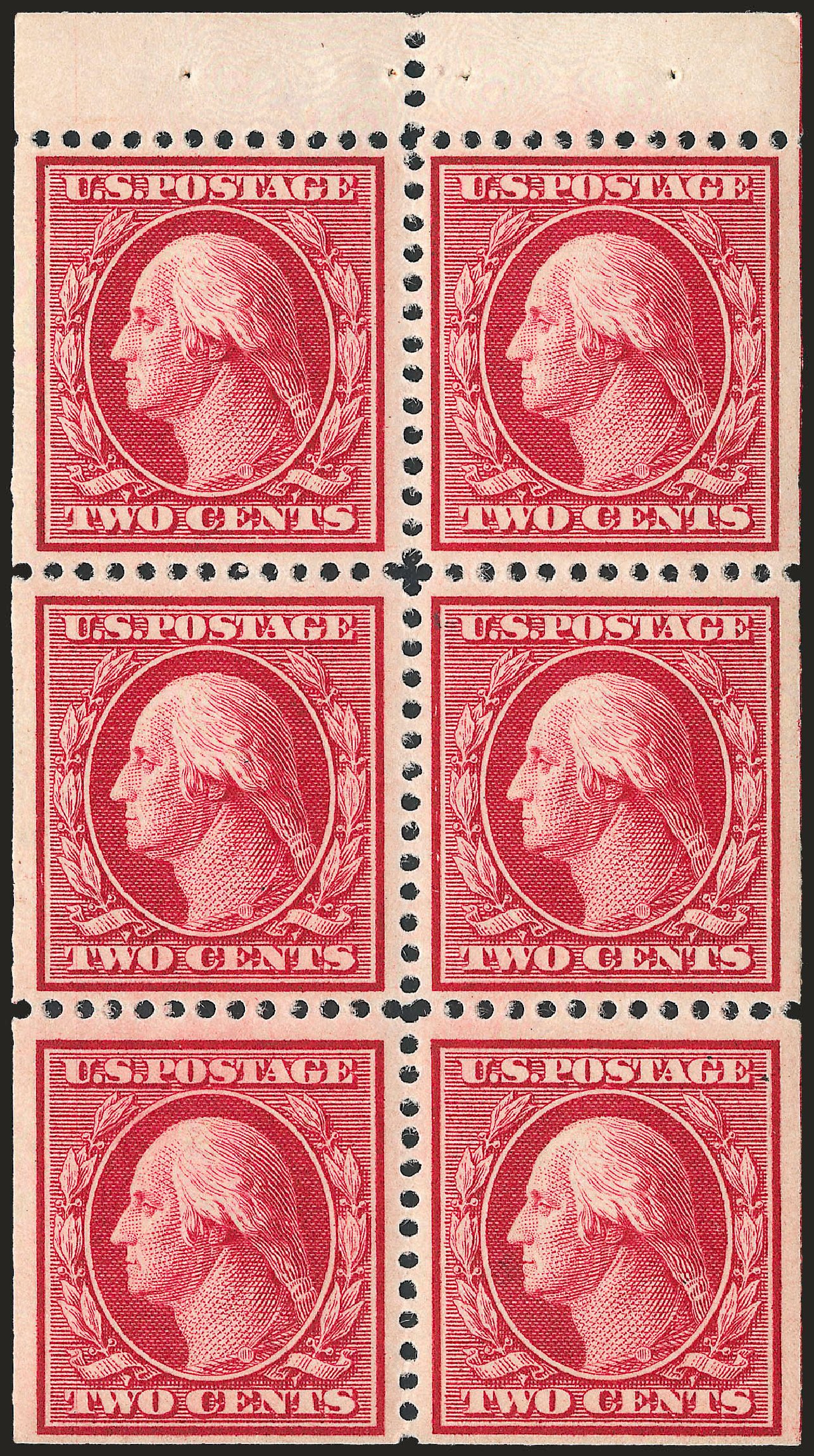 US Stamps Value Scott Cat. 332 - 1908 2c Washington. Robert Siegel Auction Galleries, Sep 2009, Sale 968B, Lot 427