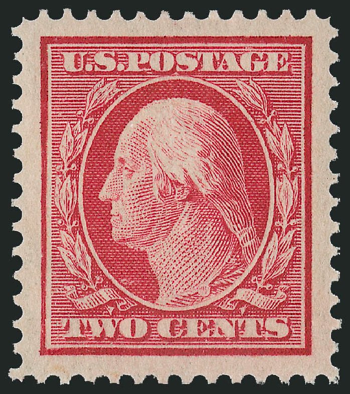US Stamp Values Scott Catalog 332: 1908 2c Washington. Robert Siegel Auction Galleries, Dec 2009, Sale 978, Lot 1099