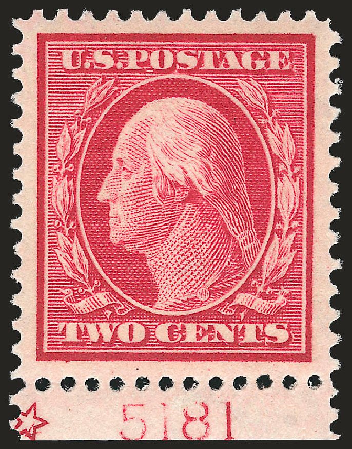 US Stamps Values Scott Catalog 332 - 1908 2c Washington. Robert Siegel Auction Galleries, Jun 2009, Sale 975, Lot 1720
