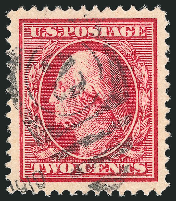 US Stamps Value Scott Catalogue # 332 - 1908 2c Washington. Robert Siegel Auction Galleries, Oct 2012, Sale 1032, Lot 3461