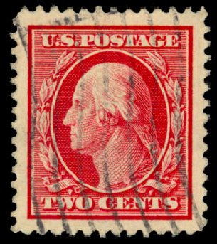 US Stamps Prices Scott Catalog #332 - 2c 1908 Washington. Daniel Kelleher Auctions, Dec 2013, Sale 640, Lot 314