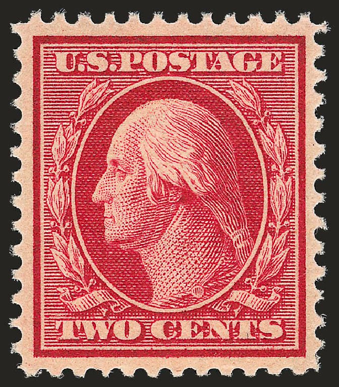 US Stamps Value Scott Catalogue #332: 2c 1908 Washington. Robert Siegel Auction Galleries, Dec 2008, Sale 967, Lot 4654