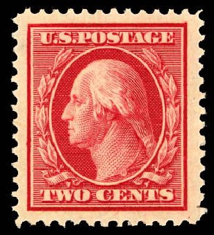 Price of US Stamps Scott Catalogue 332 - 2c 1908 Washington. Daniel Kelleher Auctions, Dec 2012, Sale 633, Lot 585