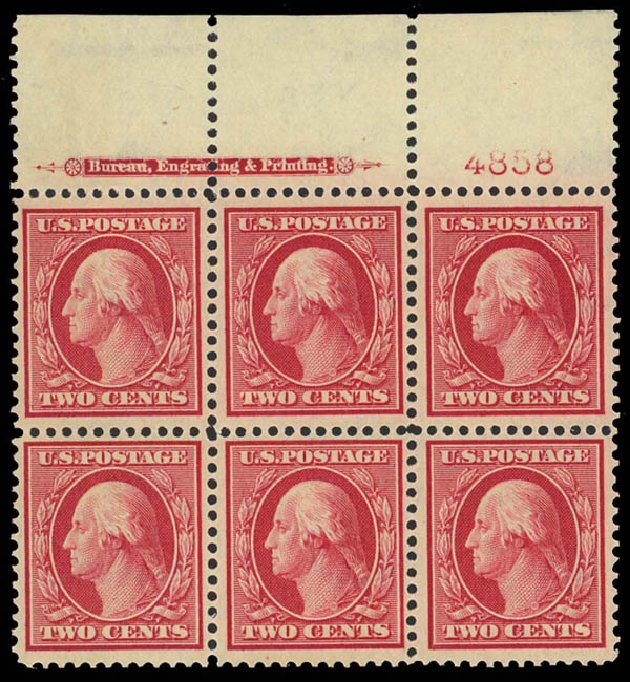 Cost of US Stamps Scott Catalog 332: 1908 2c Washington. Daniel Kelleher Auctions, Aug 2012, Sale 631, Lot 1092