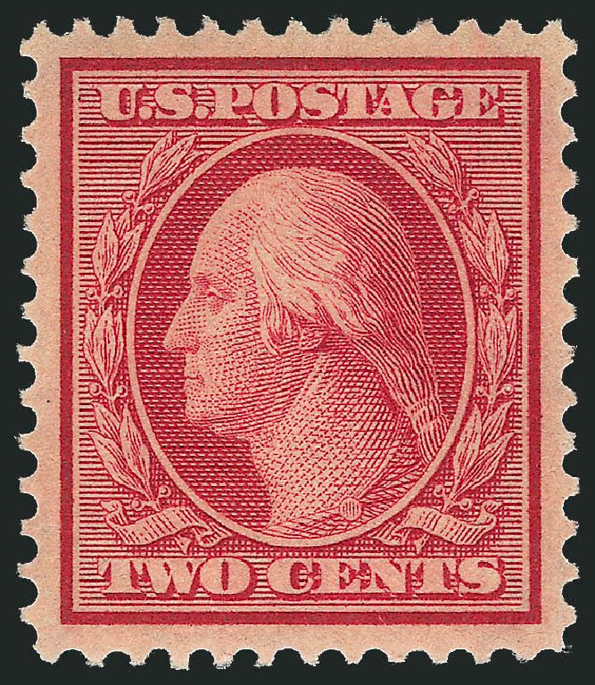 US Stamps Price Scott Catalogue # 332: 1908 2c Washington. Robert Siegel Auction Galleries, Dec 2013, Sale 1062, Lot 502