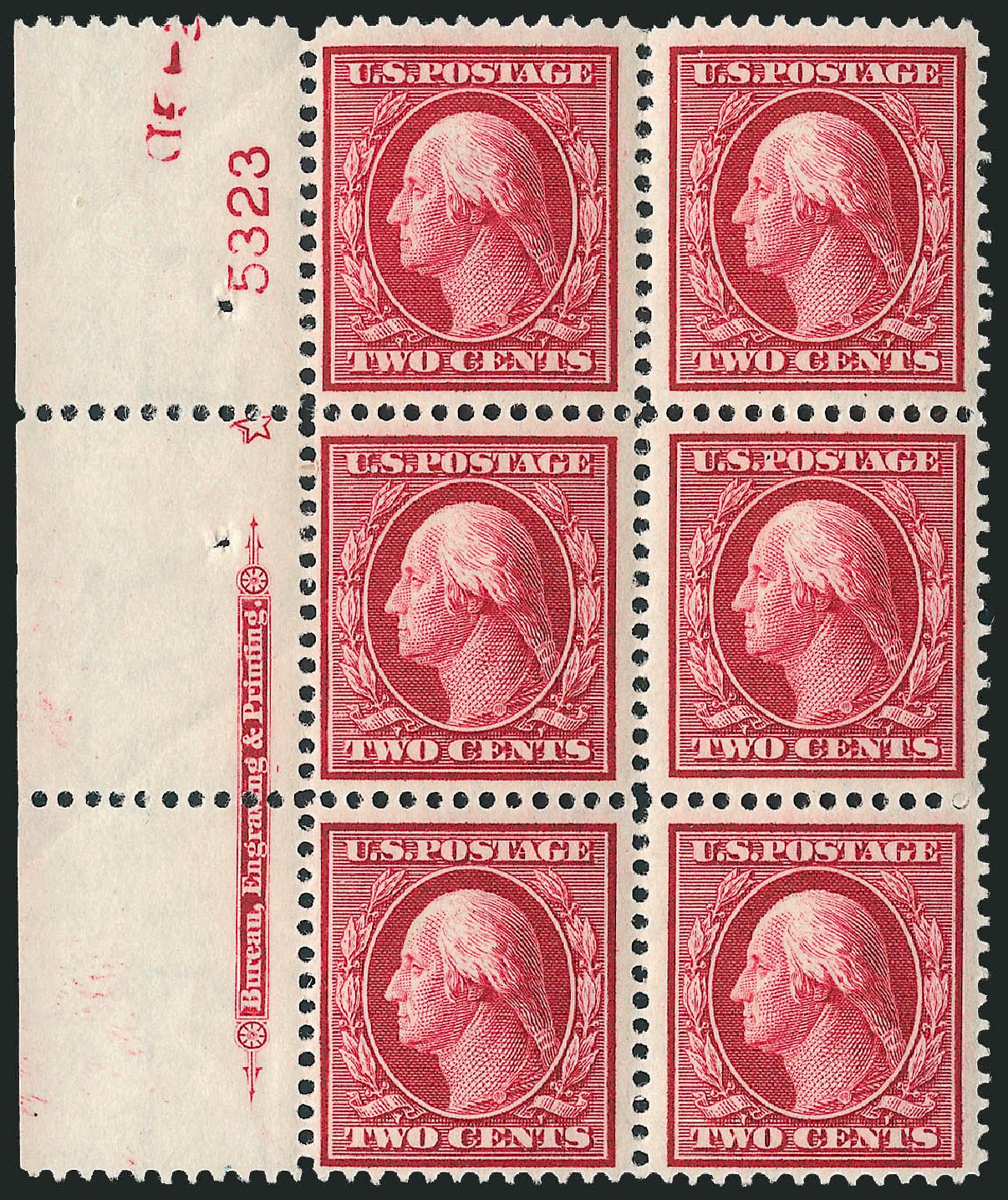 US Stamps Value Scott #332 - 2c 1908 Washington. Robert Siegel Auction Galleries, Apr 2009, Sale 971, Lot 1412