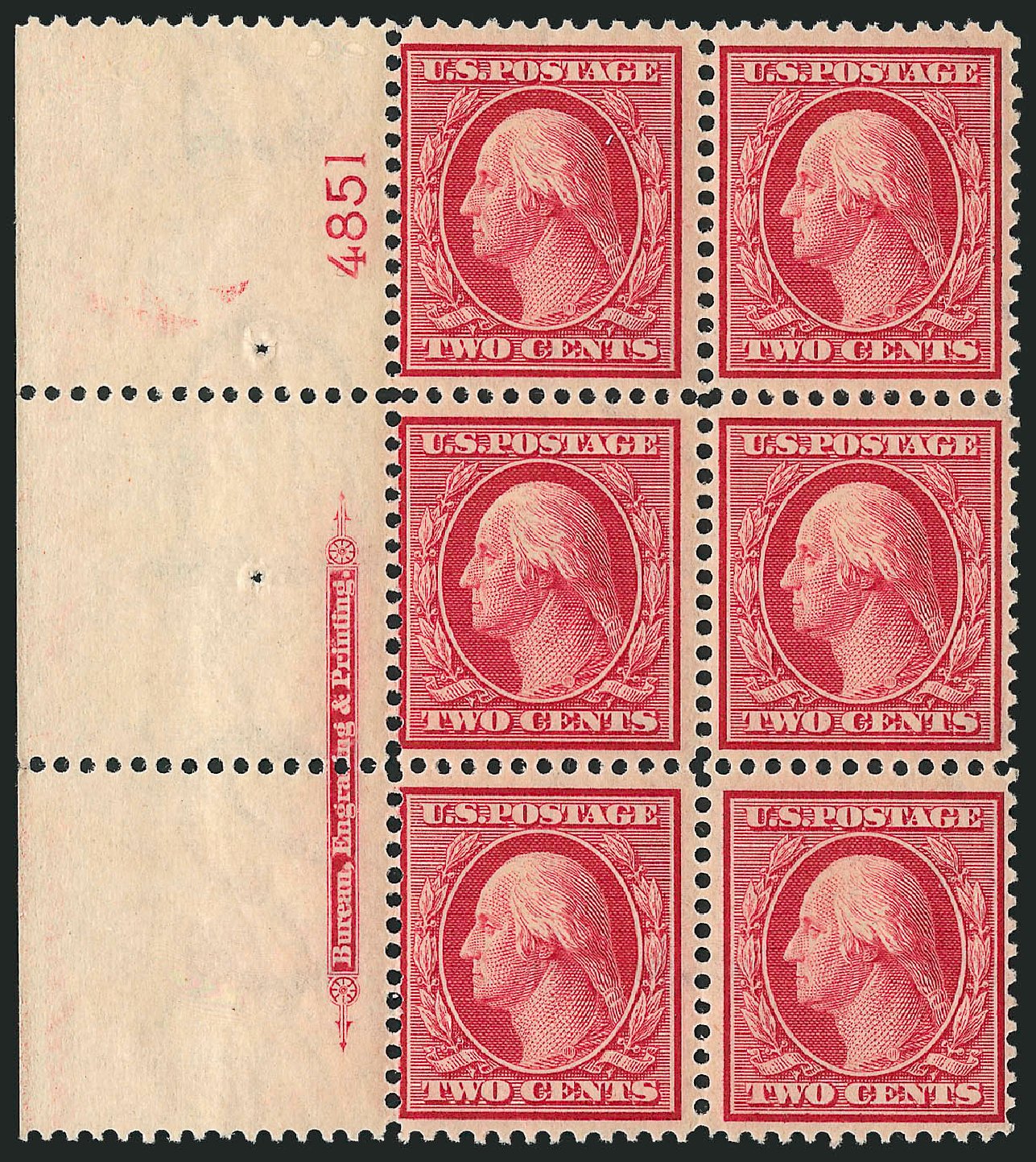 Value of US Stamps Scott Catalog # 332 - 2c 1908 Washington. Robert Siegel Auction Galleries, Apr 2009, Sale 971, Lot 1406