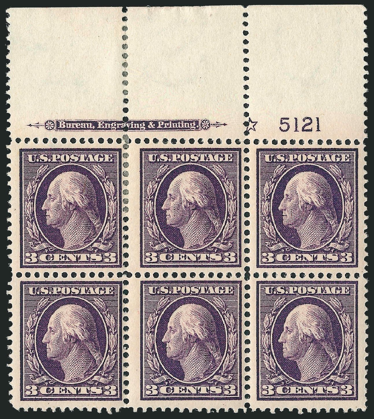 Costs of US Stamps Scott #333 - 1908 3c Washington. Robert Siegel Auction Galleries, Apr 2009, Sale 971, Lot 1423