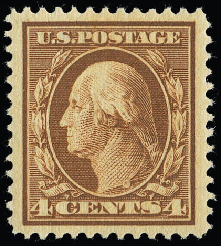 US Stamps Price Scott Catalogue 334 - 4c 1908 Washington. Matthew Bennett International, Sep 2012, Sale 346, Lot 797