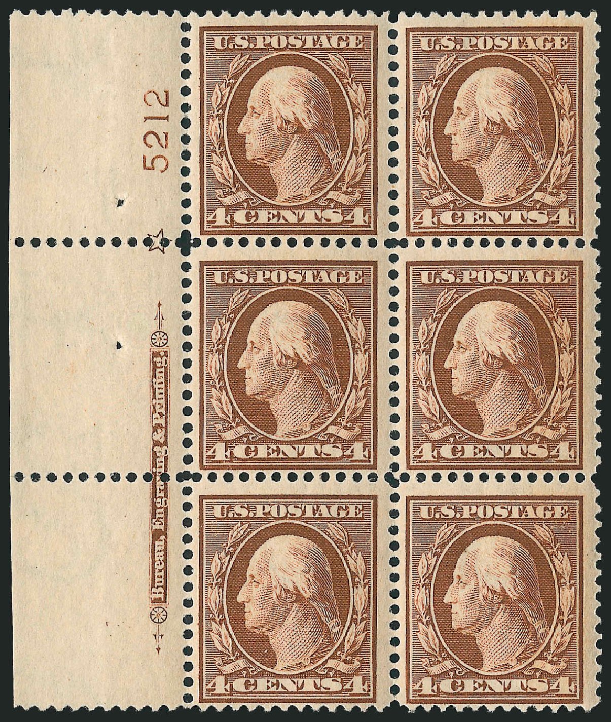 Value of US Stamps Scott Catalog #334 - 4c 1908 Washington. Robert Siegel Auction Galleries, Apr 2009, Sale 971, Lot 1437