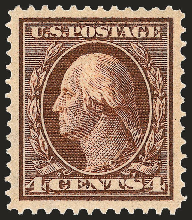 US Stamp Prices Scott Cat. #334: 4c 1908 Washington. Robert Siegel Auction Galleries, Sep 2008, Sale 962, Lot 2648
