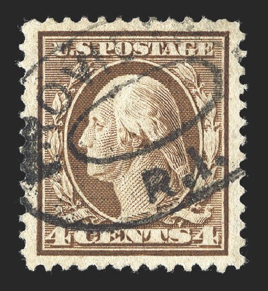 Cost of US Stamps Scott 334 - 4c 1908 Washington. Spink Shreves Galleries, Jul 2012, Sale 140, Lot 225