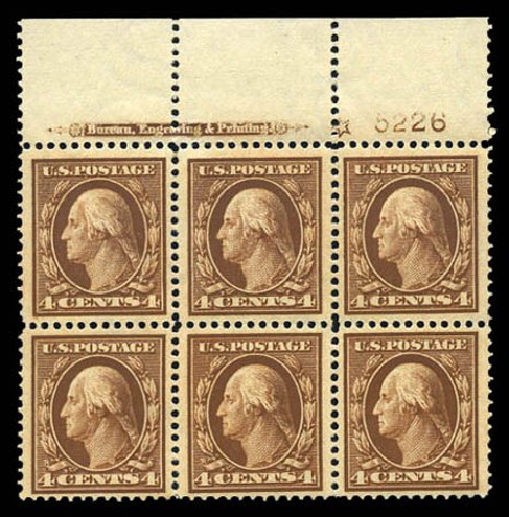 Value of US Stamps Scott Cat. # 334 - 1908 4c Washington. Matthew Bennett International, Mar 2011, Sale 337, Lot 2812