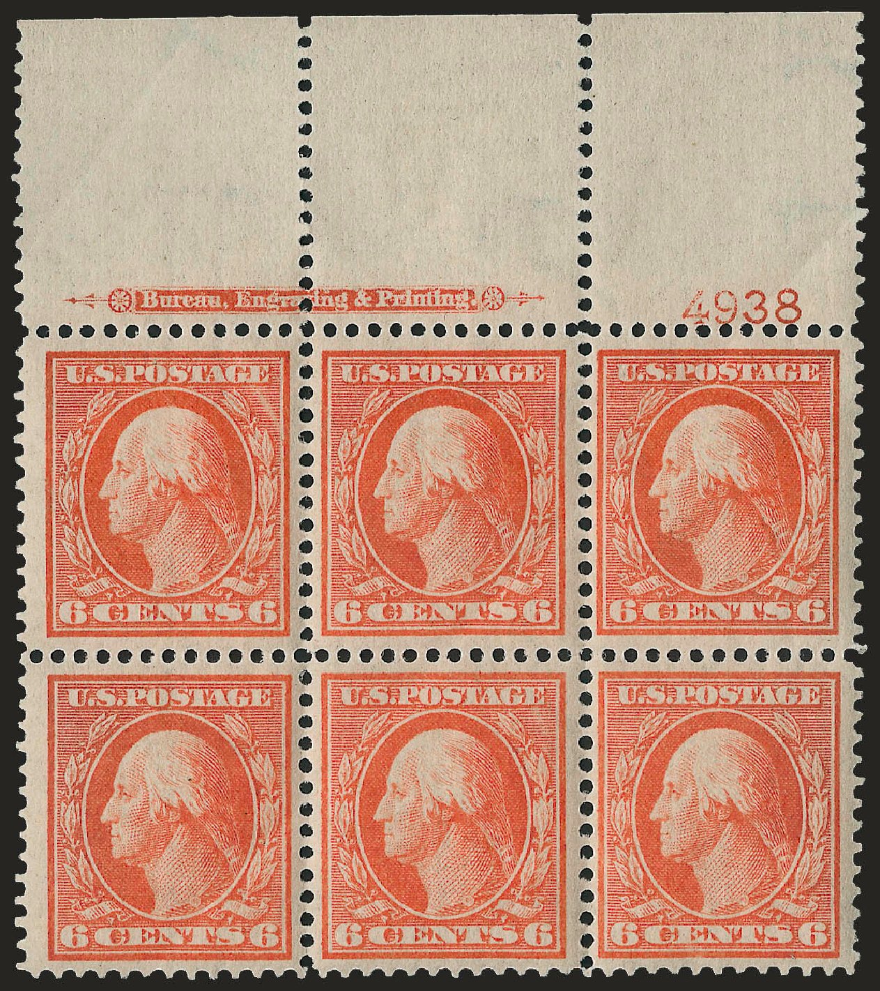 Cost of US Stamps Scott Cat. 336 - 1909 6c Washington. Robert Siegel Auction Galleries, Apr 2009, Sale 971, Lot 1464
