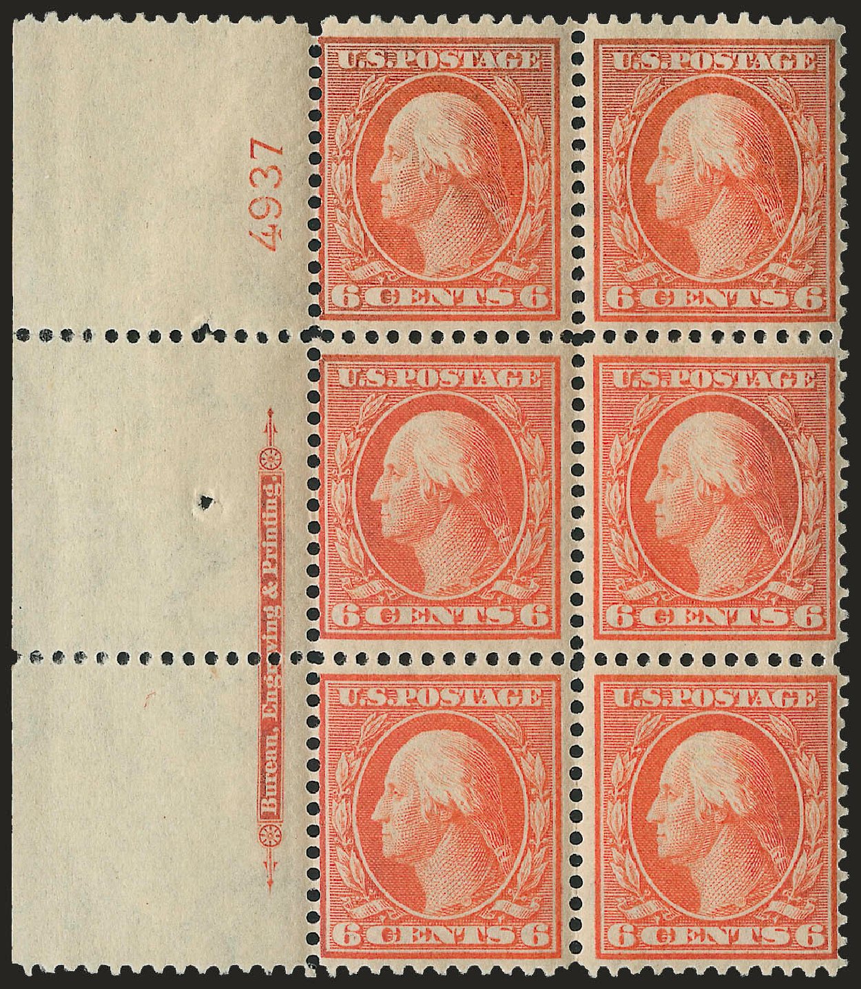 Values of US Stamp Scott Catalog # 336 - 1909 6c Washington. Robert Siegel Auction Galleries, Apr 2009, Sale 971, Lot 1462