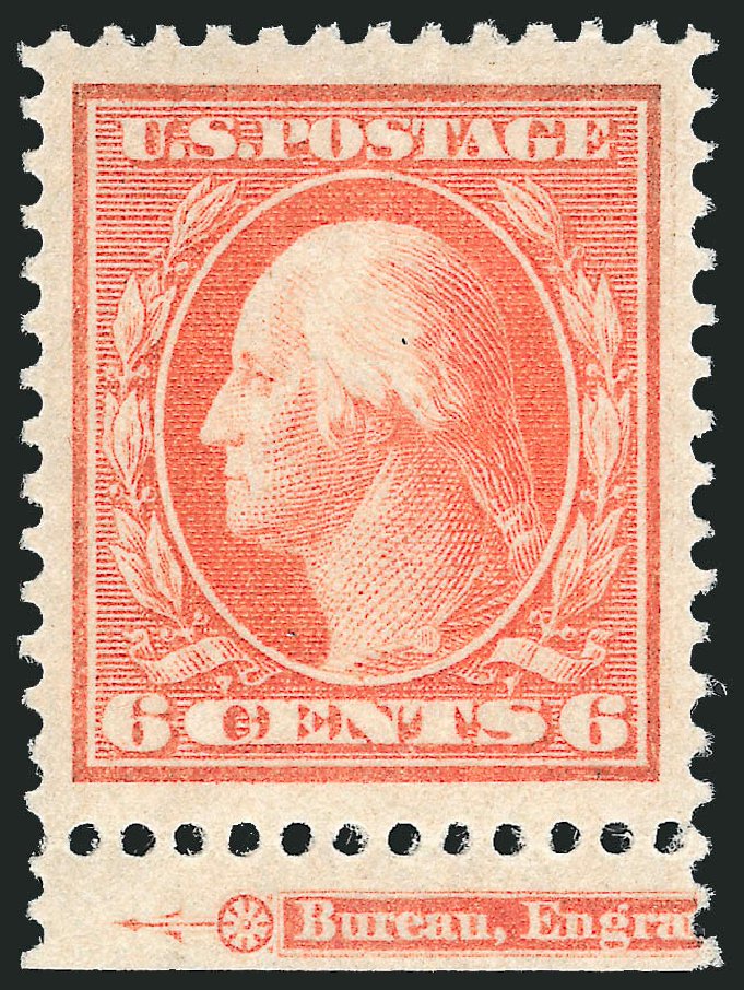 US Stamps Values Scott Catalogue #336: 6c 1909 Washington. Robert Siegel Auction Galleries, Jun 2009, Sale 975, Lot 1722