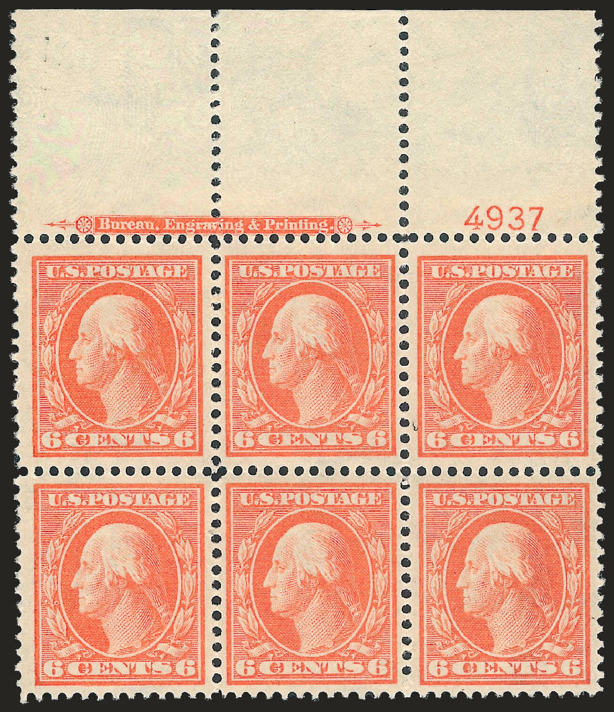 Prices of US Stamps Scott Cat. 336: 6c 1909 Washington. Robert Siegel Auction Galleries, Sep 2009, Sale 976, Lot 1916