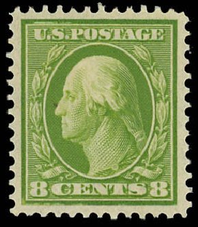Prices of US Stamp Scott Cat. # 337: 1908 8c Washington. Daniel Kelleher Auctions, Oct 2012, Sale 632, Lot 1274