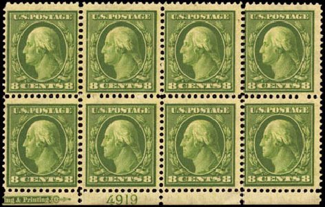 Prices of US Stamp Scott 337: 8c 1908 Washington. Harmer-Schau Auction Galleries, Feb 2012, Sale 92, Lot 1092