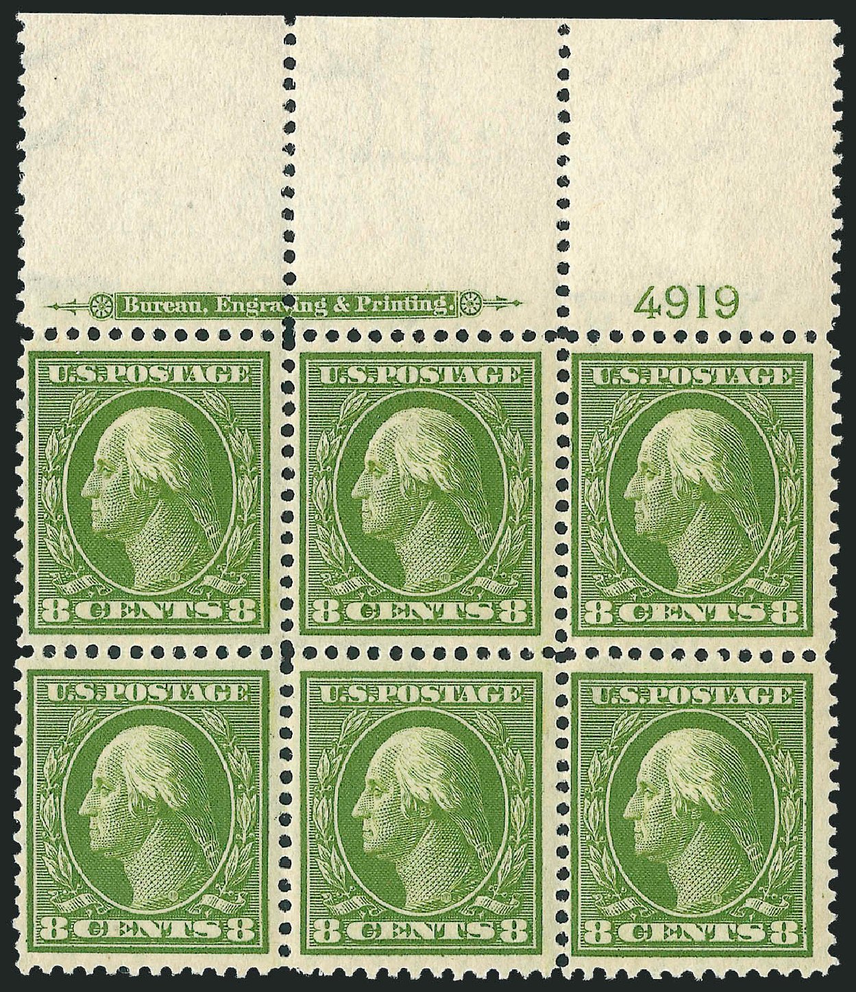 Prices of US Stamp Scott Catalogue #337: 1908 8c Washington. Robert Siegel Auction Galleries, Oct 2011, Sale 1014, Lot 1772