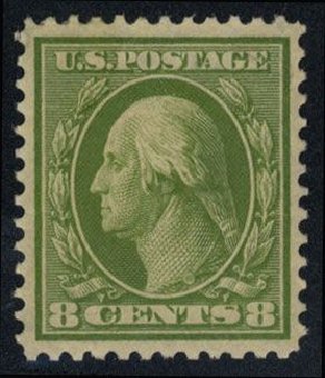 US Stamps Prices Scott Catalogue 337: 8c 1908 Washington. Cherrystone Auctions, Mar 2008, Sale 200803, Lot 253