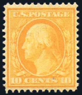 US Stamp Value Scott #338 - 1909 10c Washington. Harmer-Schau Auction Galleries, Aug 2011, Sale 90, Lot 1477