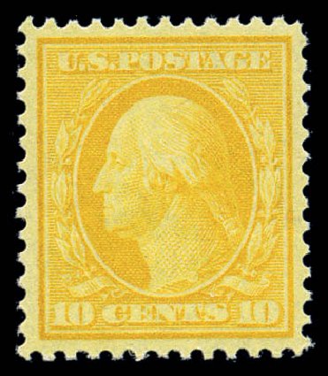 US Stamps Values Scott Cat. #338: 1909 10c Washington. Matthew Bennett International, Sep 2010, Sale 331, Lot 699