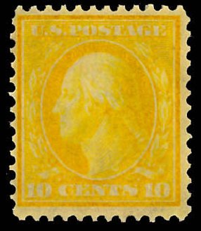 US Stamps Prices Scott Catalog 338 - 10c 1909 Washington. Daniel Kelleher Auctions, Dec 2012, Sale 633, Lot 610