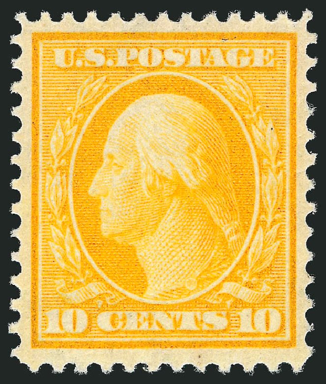 US Stamps Values Scott Catalog # 338 - 1909 10c Washington. Robert Siegel Auction Galleries, Oct 2011, Sale 1014, Lot 1774
