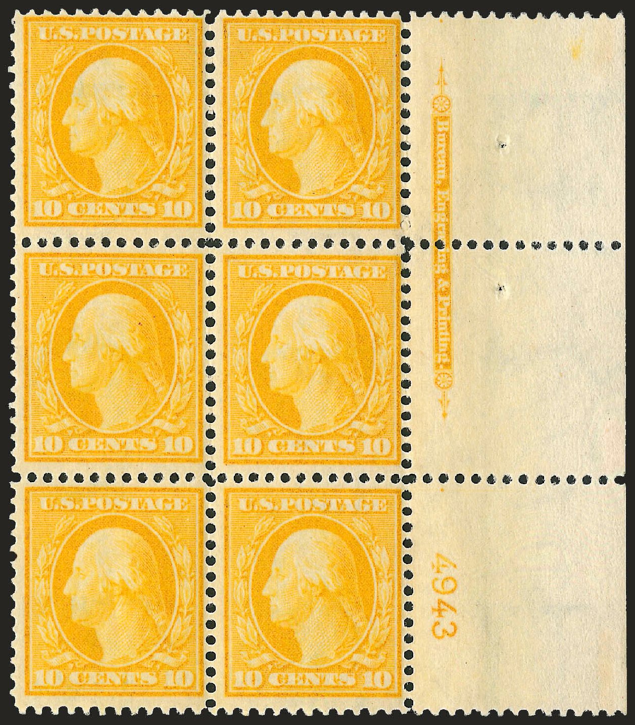 Cost of US Stamp Scott Catalog # 338: 10c 1909 Washington. Robert Siegel Auction Galleries, Apr 2009, Sale 971, Lot 1484