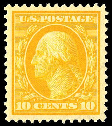US Stamp Prices Scott Catalog #338: 1909 10c Washington. Matthew Bennett International, Dec 2008, Sale 330, Lot 1745