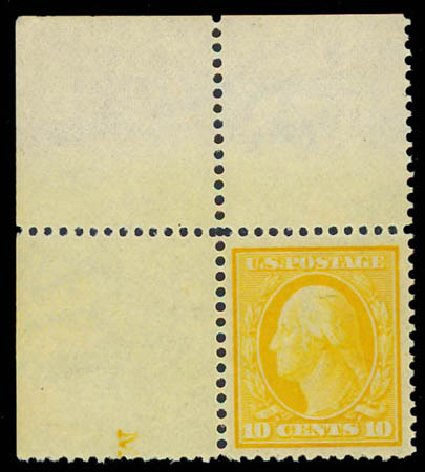 Costs of US Stamps Scott Catalogue #338 - 1909 10c Washington. Daniel Kelleher Auctions, Oct 2011, Sale 626, Lot 325
