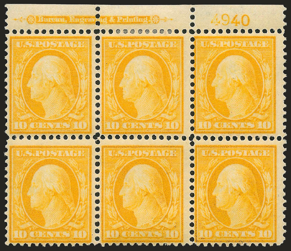 Values of US Stamp Scott #338: 1909 10c Washington. Robert Siegel Auction Galleries, Apr 2009, Sale 971, Lot 1475