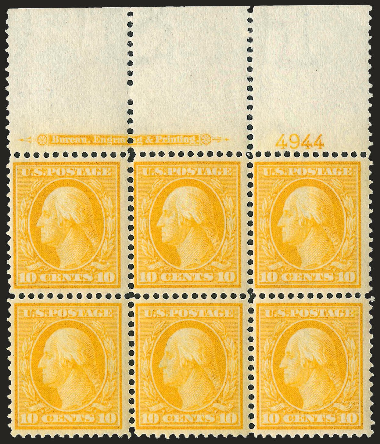 Value of US Stamps Scott Catalog #338 - 1909 10c Washington. Robert Siegel Auction Galleries, Apr 2009, Sale 971, Lot 1485
