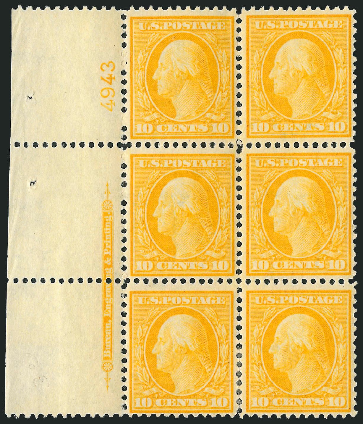 Price of US Stamp Scott Catalog # 338: 1909 10c Washington. Robert Siegel Auction Galleries, Apr 2009, Sale 971, Lot 1483
