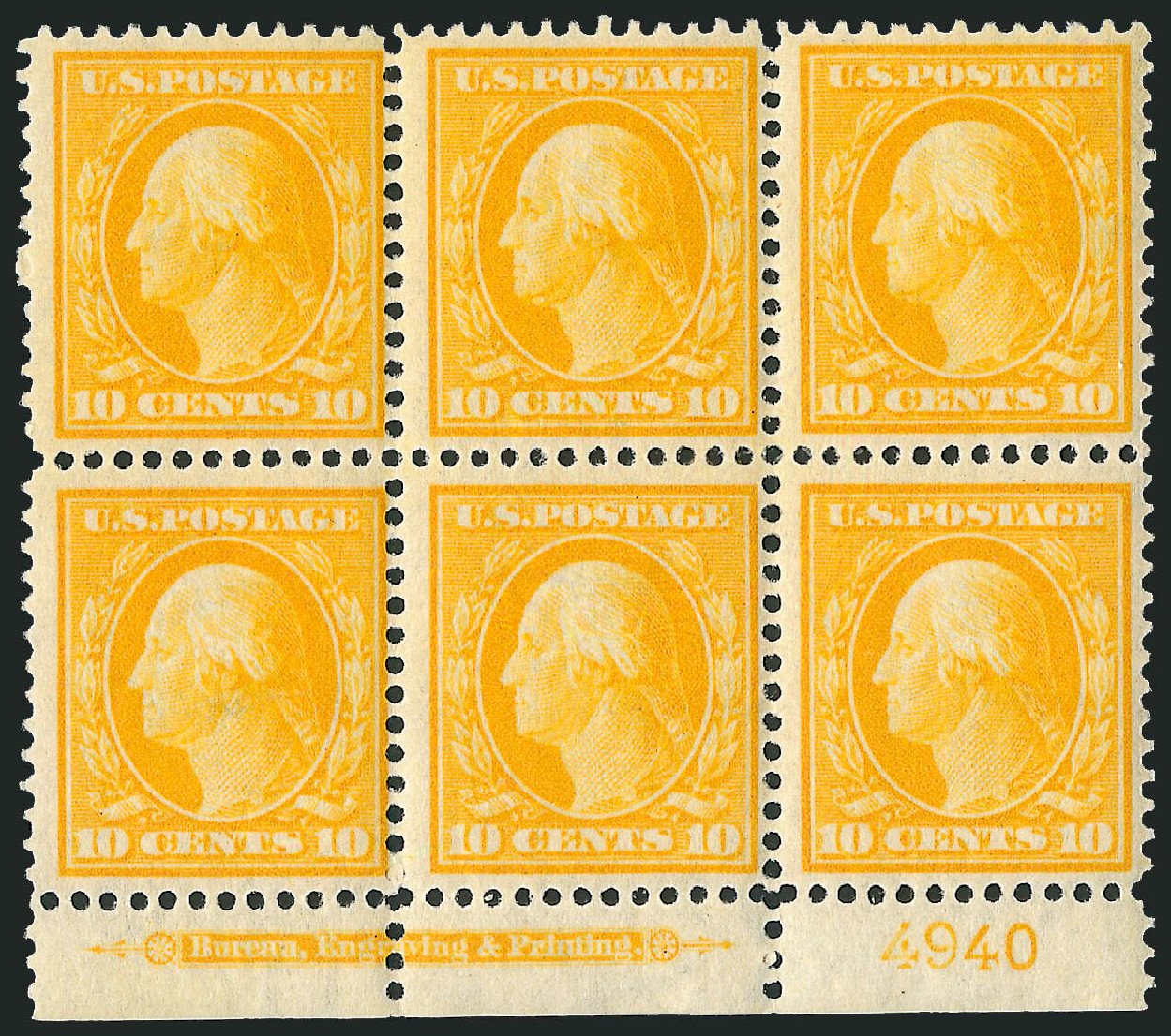 Prices of US Stamps Scott Cat. #338: 10c 1909 Washington. Robert Siegel Auction Galleries, Apr 2009, Sale 971, Lot 1476