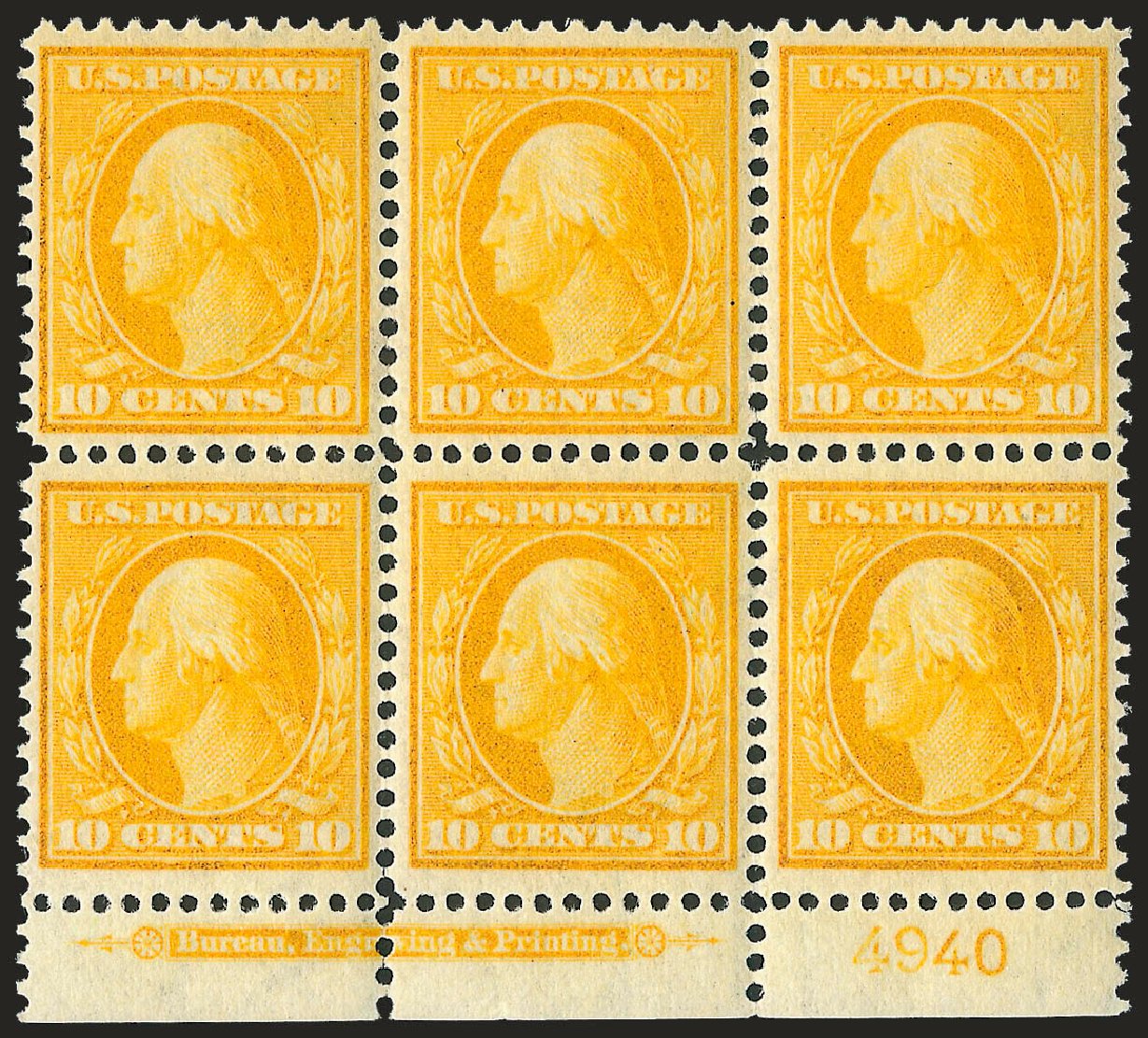 Costs of US Stamps Scott 338 - 10c 1909 Washington. Robert Siegel Auction Galleries, Apr 2010, Sale 984, Lot 796